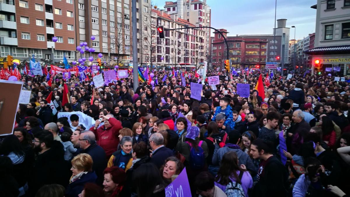 Huelga general del 8 de marzo de 2018, Oviedo