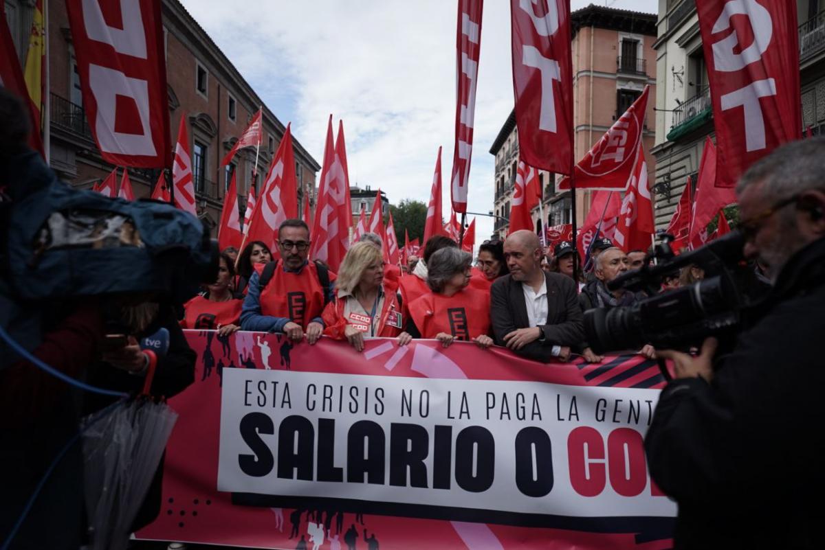3 de noviembre de 2022, movilizacin en Madrid bajo el lema "Salario o conflicto". Galera 1 de 2