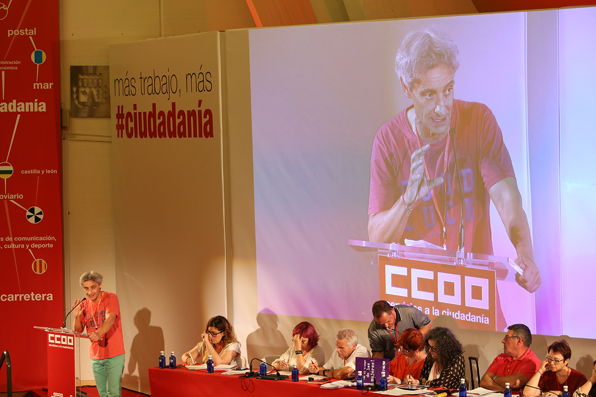 Regino Martn Barco en el 3 Congreso de FSC-CCOO