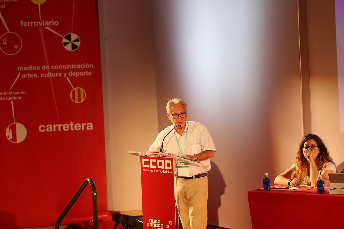 Diego Garca en el 3 Congreso de FSC-CCOO