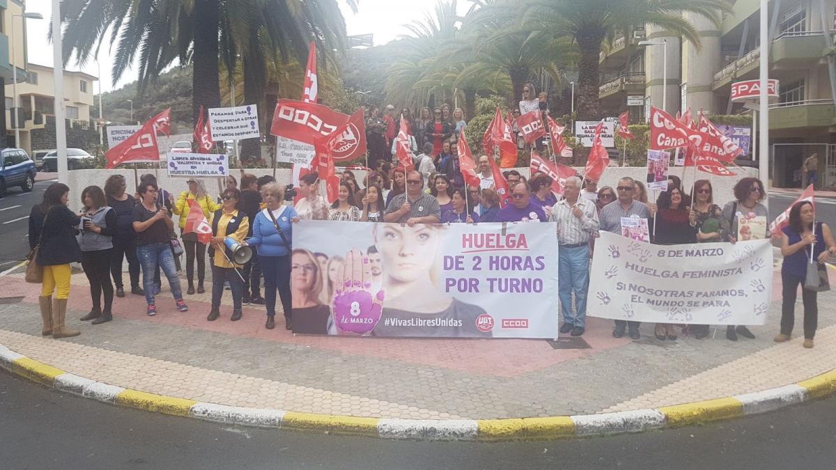 Huelga general del 8 de marzo de 2018, Canarias