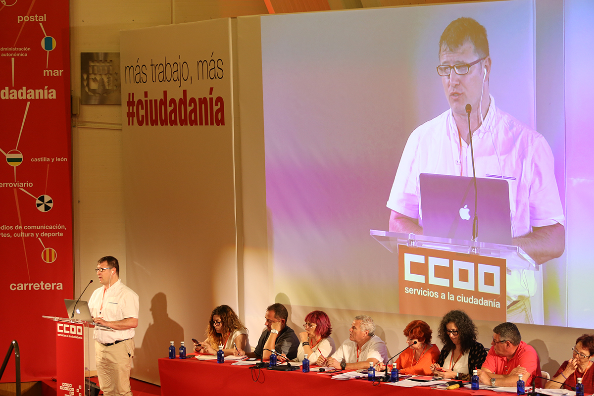 Roberto Abenia en el 3 Congreso de FSC-CCOO