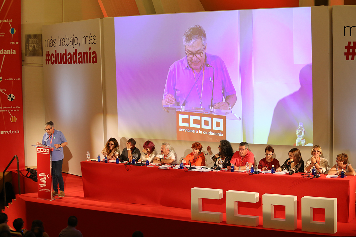 Joan Gasull en el 3 Congreso de FSC-CCOO