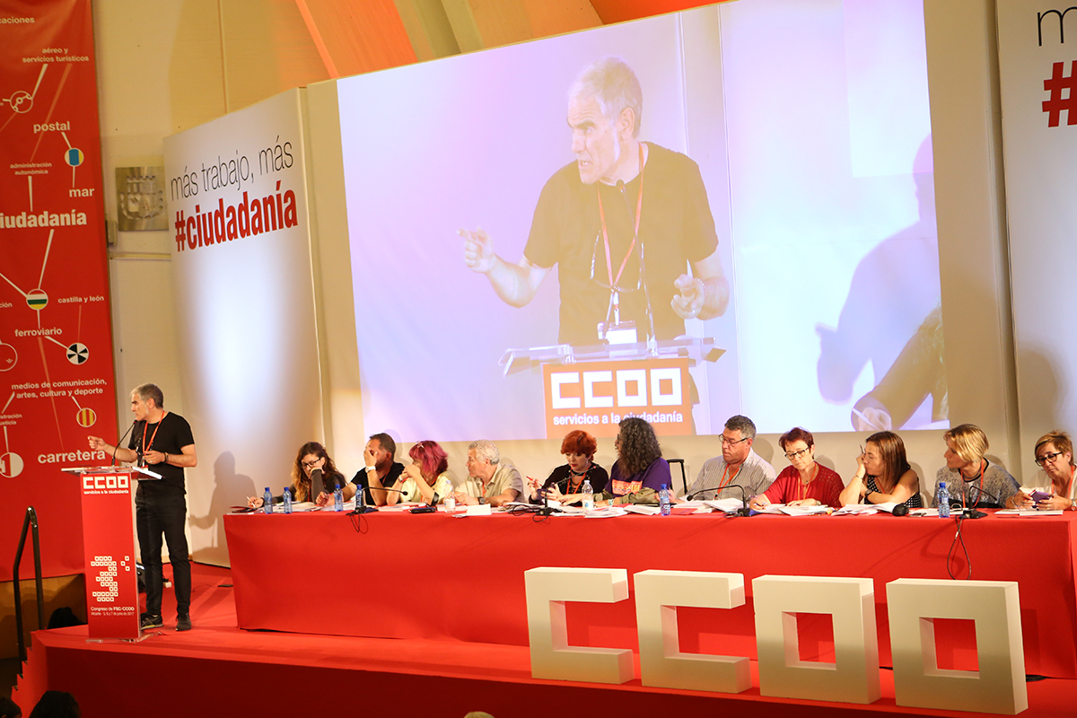 Francis Cabezos en el 3 Congreso de FSC-CCOO, segundo da, 6 de junio