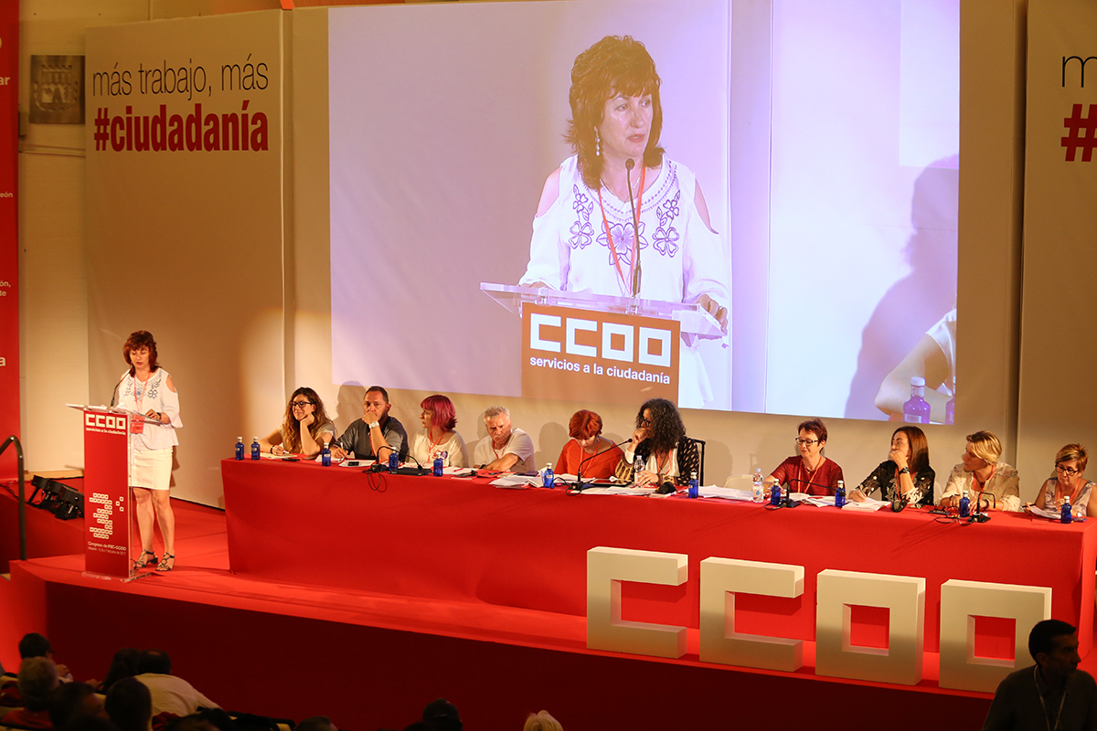 Dolores Cachero Buil en el 3 Congreso de FSC-CCOO