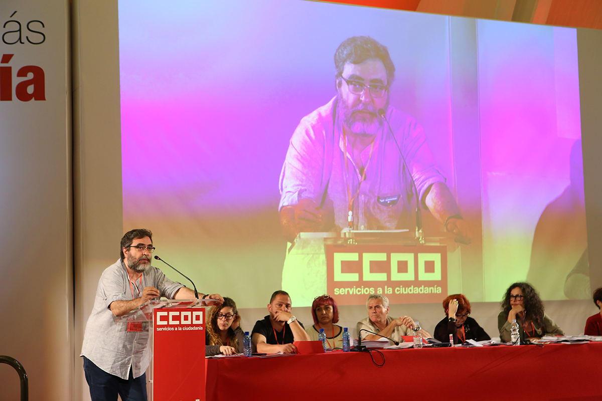 Ral Olmos en el 3 Congreso de FSC-CCOO, segundo da, 6 de junio