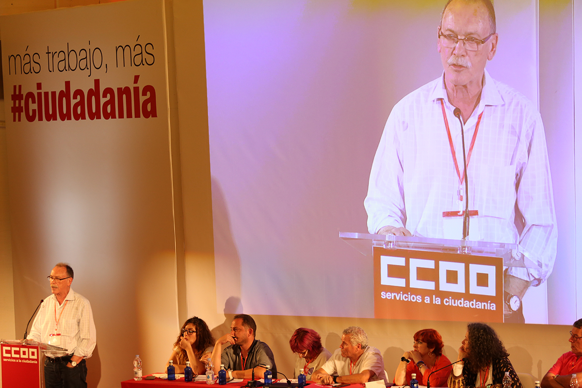 Eduardo Guerrero en el 3 Congreso de FSC-CCOO
