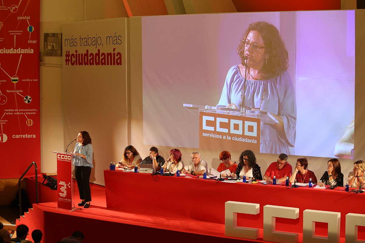 Rosana Acosta en el 3 Congreso de FSC-CCOO