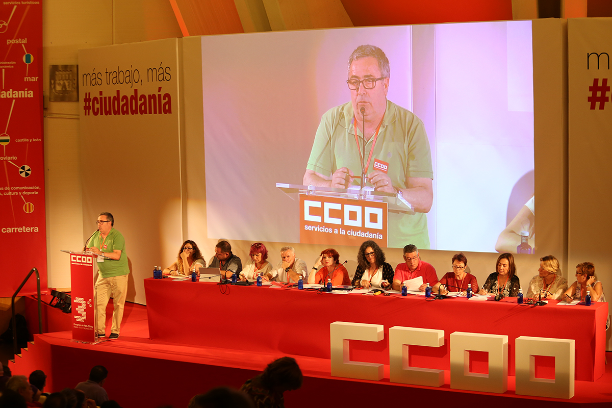 Emilio Postigo en el 3 Congreso de FSC-CCOO