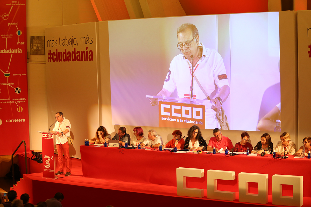 Jos ngel Fernndez Garca en el 3 Congreso de FSC-CCOO