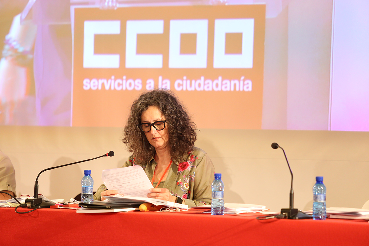 Maite Garabieta en el 3 Congreso de FSC-CCOO, segundo da, 6 de junio