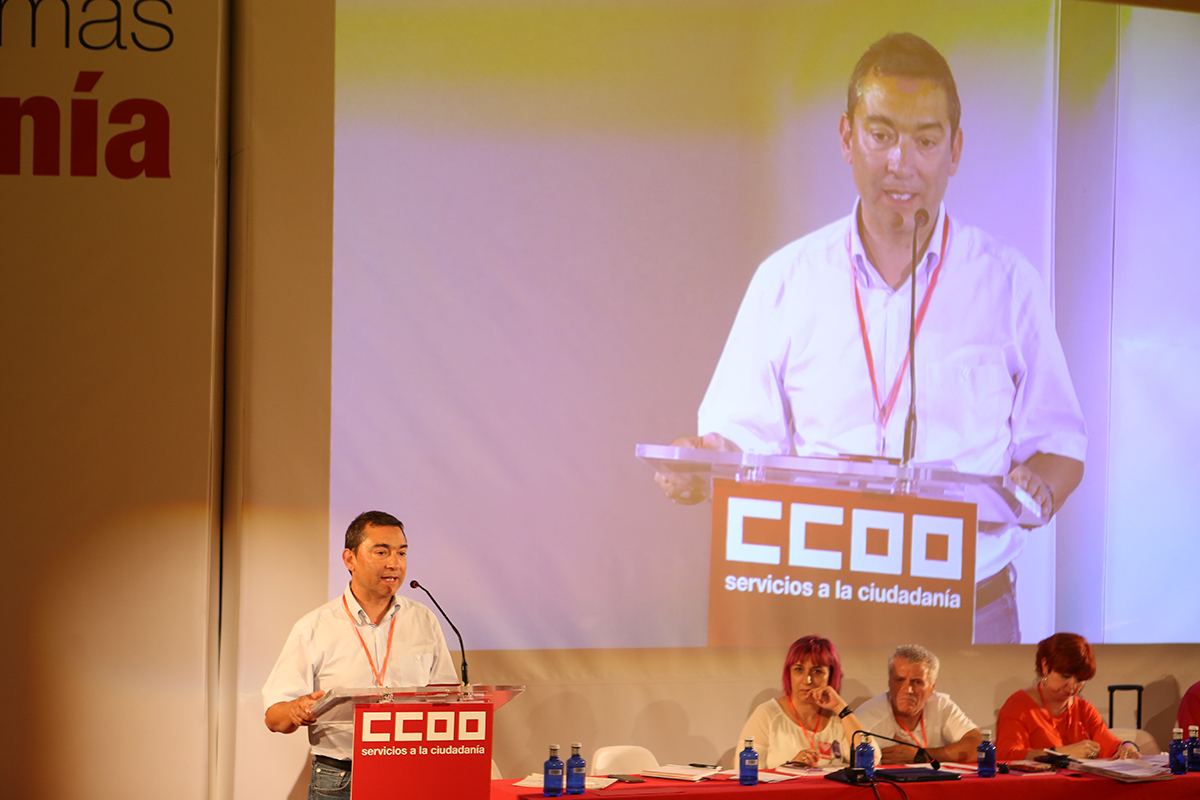 Pedro Costeras en el 3 Congreso de FSC-CCOO