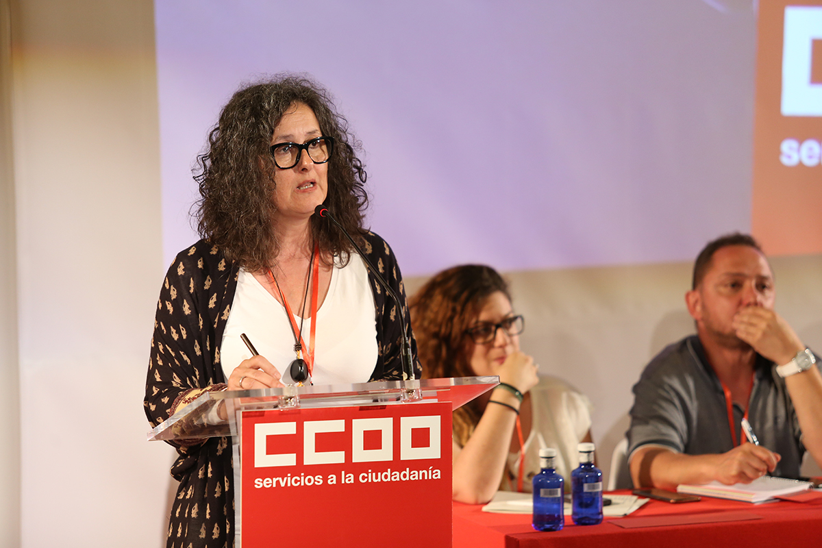 Maite Garabieta en el 3 Congreso de FSC-CCOO