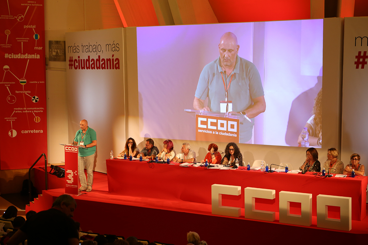 Rui Manuel Valentn en el 3 Congreso de FSC-CCOO