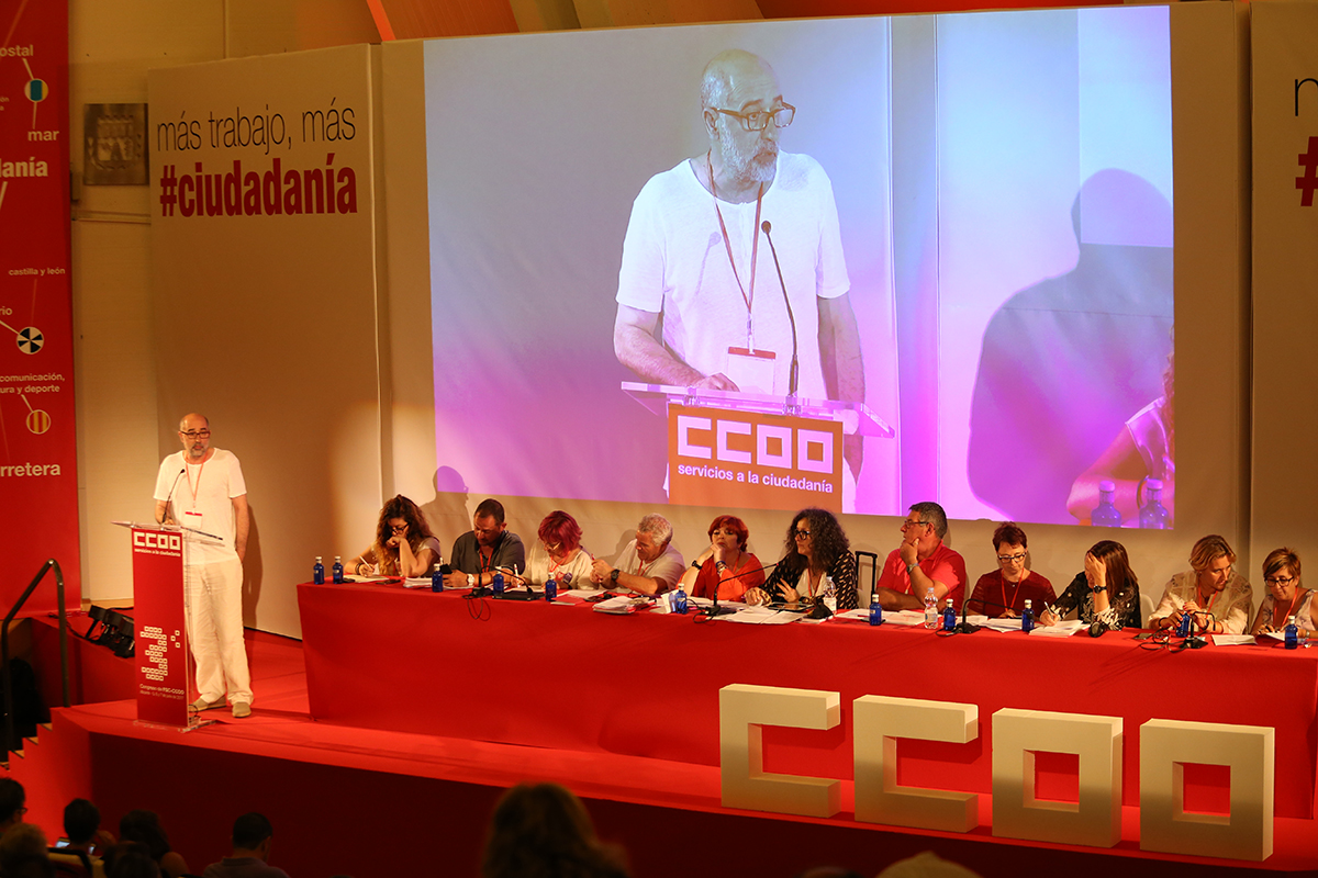 Julio Novillo Cicuendez en el 3 Congreso de FSC-CCOO