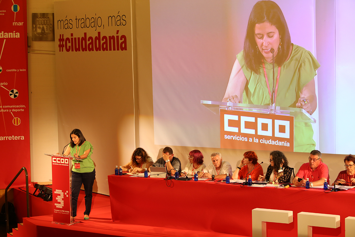 Cristina Bermejo en el 3 Congreso de FSC-CCOO