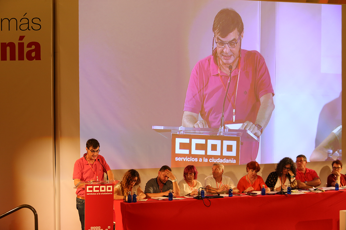 Francisco Javier Bascones Fontaneda en el 3 Congreso de FSC-CCOO