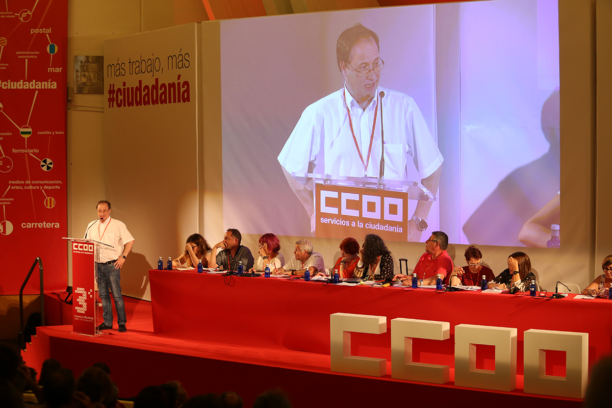 Jos Manuel Vera Carranco en el 3 Congreso de FSC-CCOO