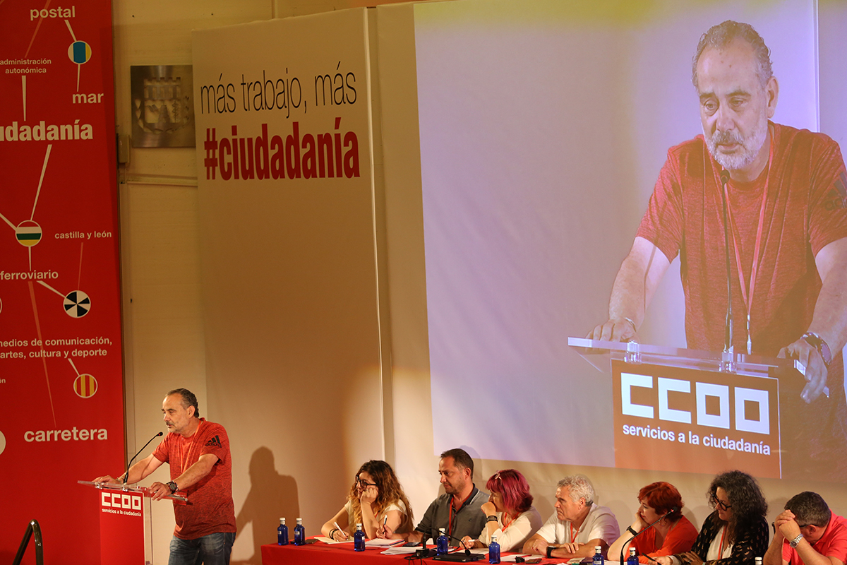 Fernando Snchez Surez en el 3 Congreso de FSC-CCOO