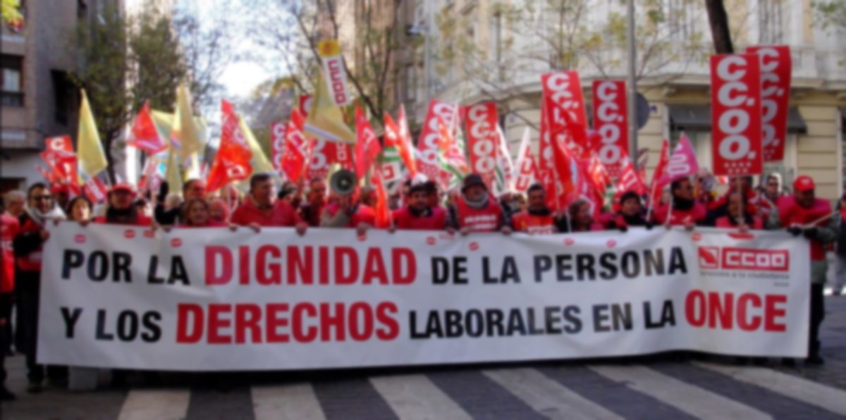 Movilización por los derechos laborales en la ONCE
