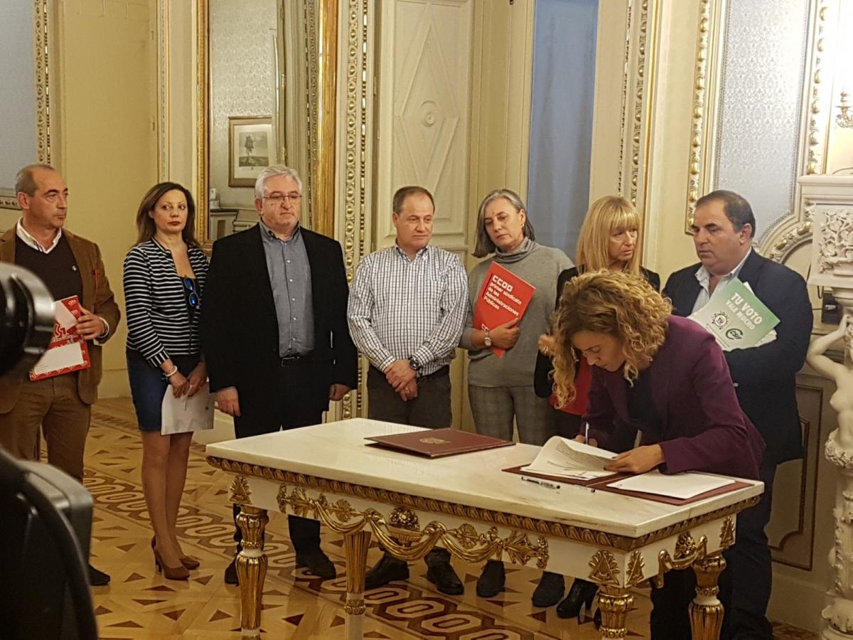 Firma del Acuerdo de ampliacin permiso de paternidad, Ministra Meritxel Batet