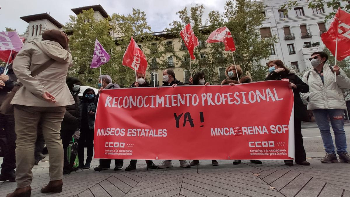 Concentracin de CCOO en el Museo Arqueolgico Nacional