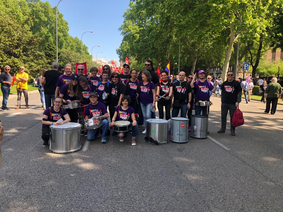 Batucada CCOO Madrid. 1º de Mayo de 2019