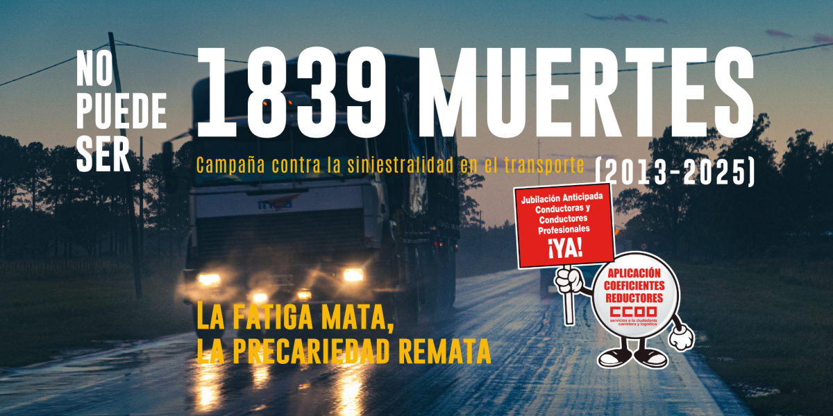 No puede ser. 1839 muertes. Campaña contra la siniestralidad en el transporte