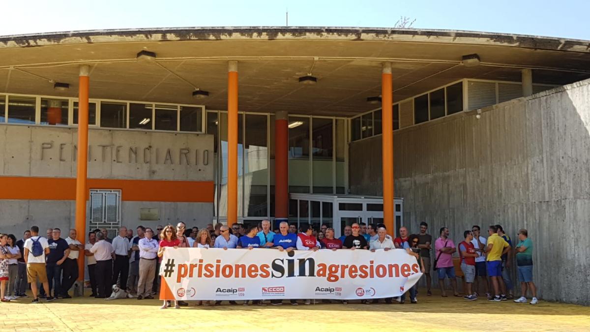 Concentración de funcionarias y funcionarios de Instituciones Penitenciarias, agosto de 2018