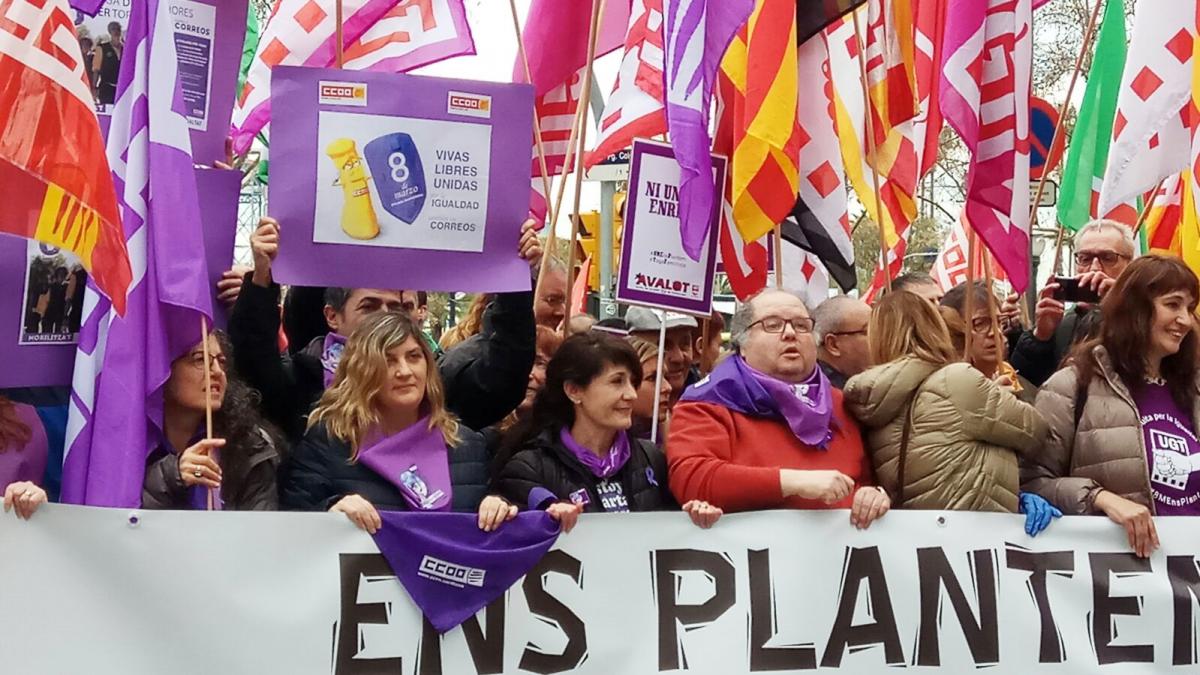 Huelga general del 8 de marzo de 2018, Correos, Barcelona