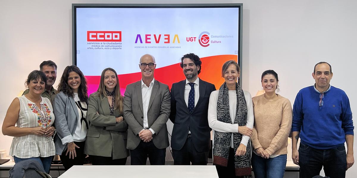 CCOO y UGT firman con AEVEA el primer Convenio Colectivo estatal de Empresas Organizadoras de Eventos