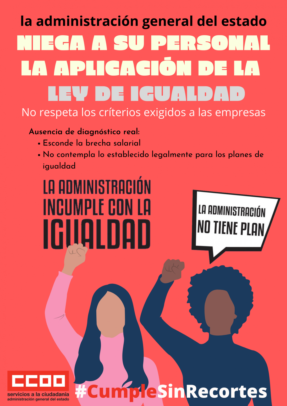 La AGE niega a su personal la aplicacin de la ley de Igualdad