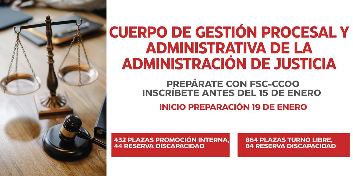 Curso online para preparar las oposiciones del cuerpo de gestión procesal y administrativo de la Administración de Justicia