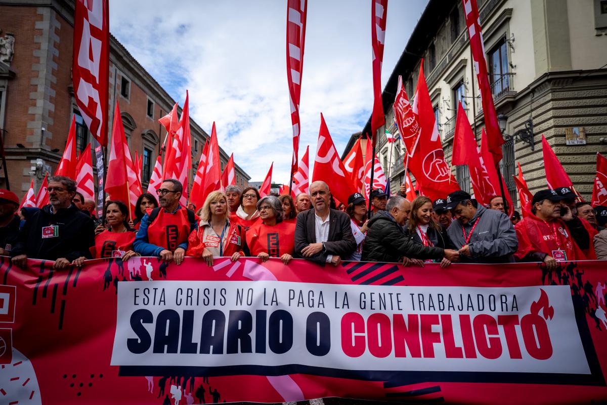 3 de noviembre de 2022, movilización en Madrid bajo el lema "Salario o conflicto"