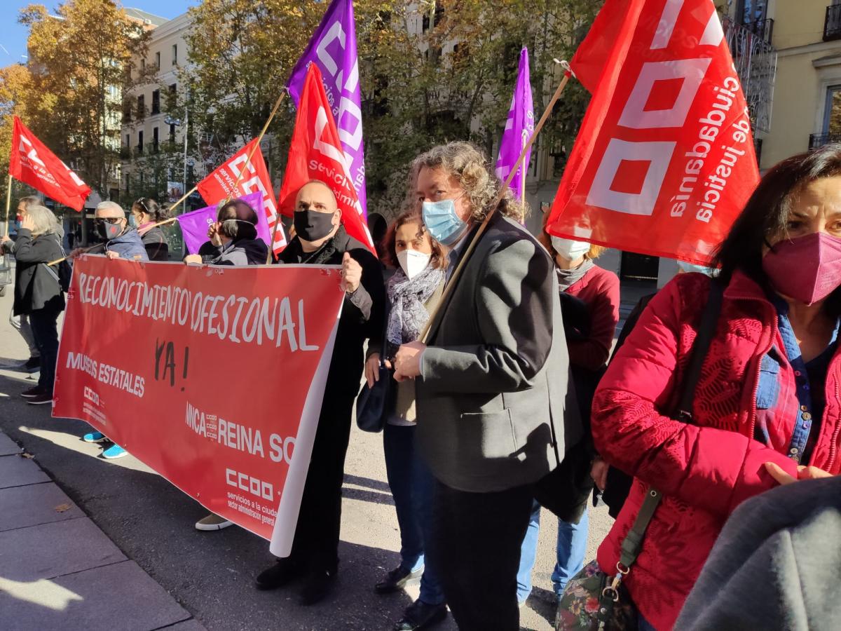 Concentracin de CCOO 22N en el Museo Arqueolgico Nacional