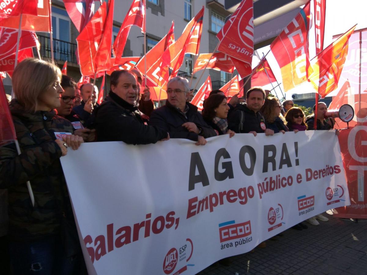 Concentracin #30E en A Corua por los Salarios, Empleo pblico y Derechos