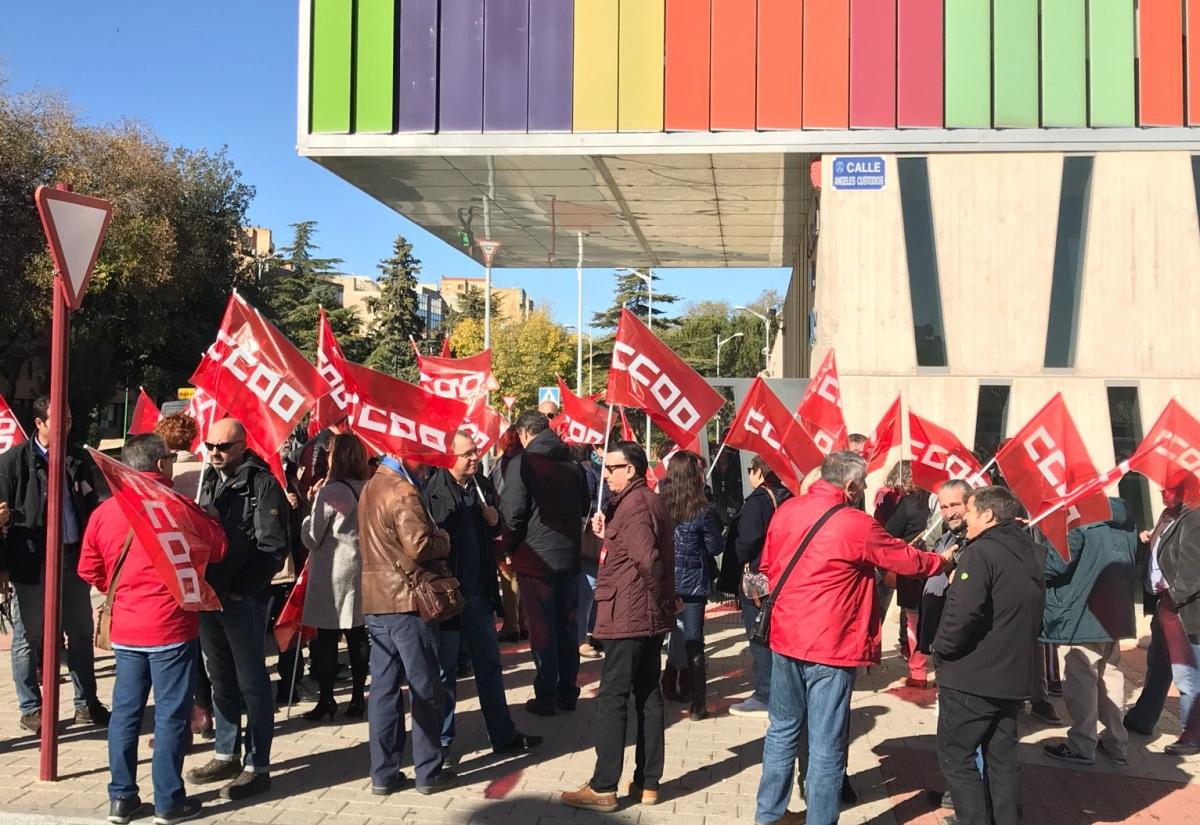 La concentracin en el Parque Lneal de Albacete (Comisara)