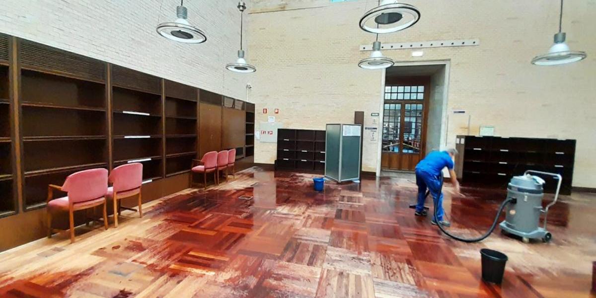 Inundaciones en la Biblioteca Nacional