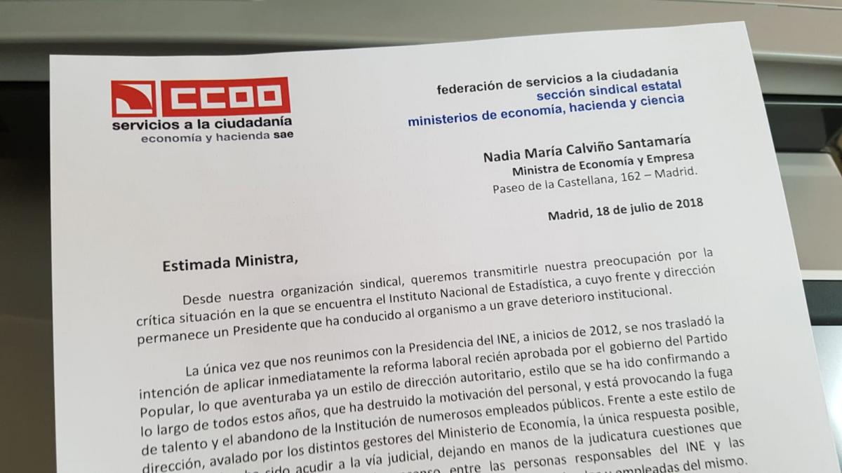 Carta a la Ministra de Economa y Empresa