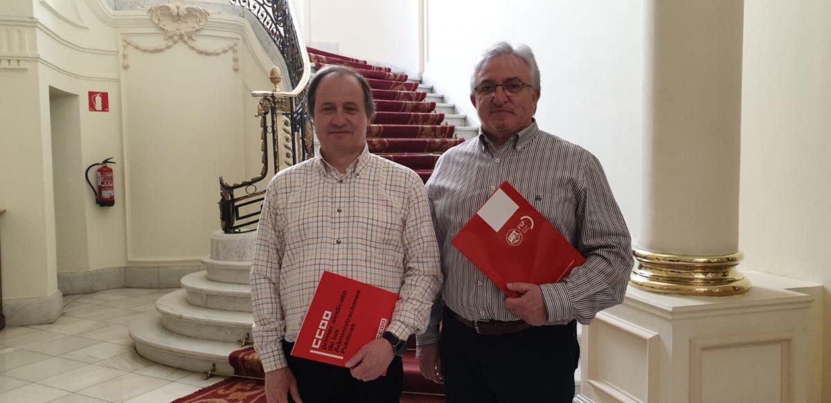Jos Manuel Vera (CCOO) y Carlos lvarez (UGT)