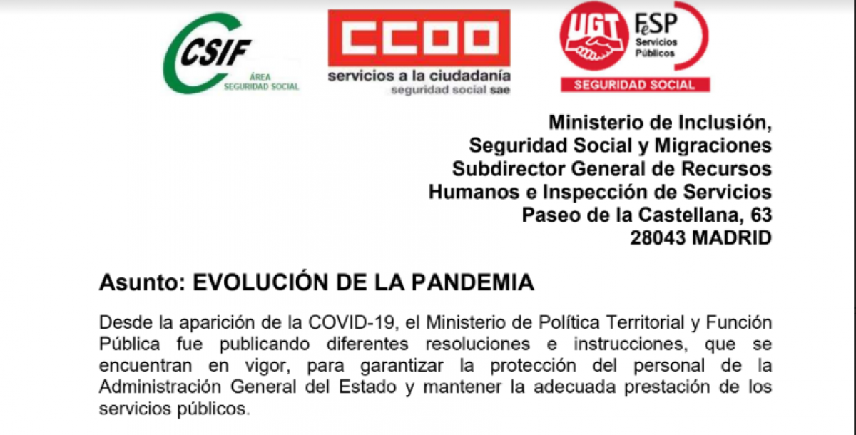 Evolucin de la pandemia.