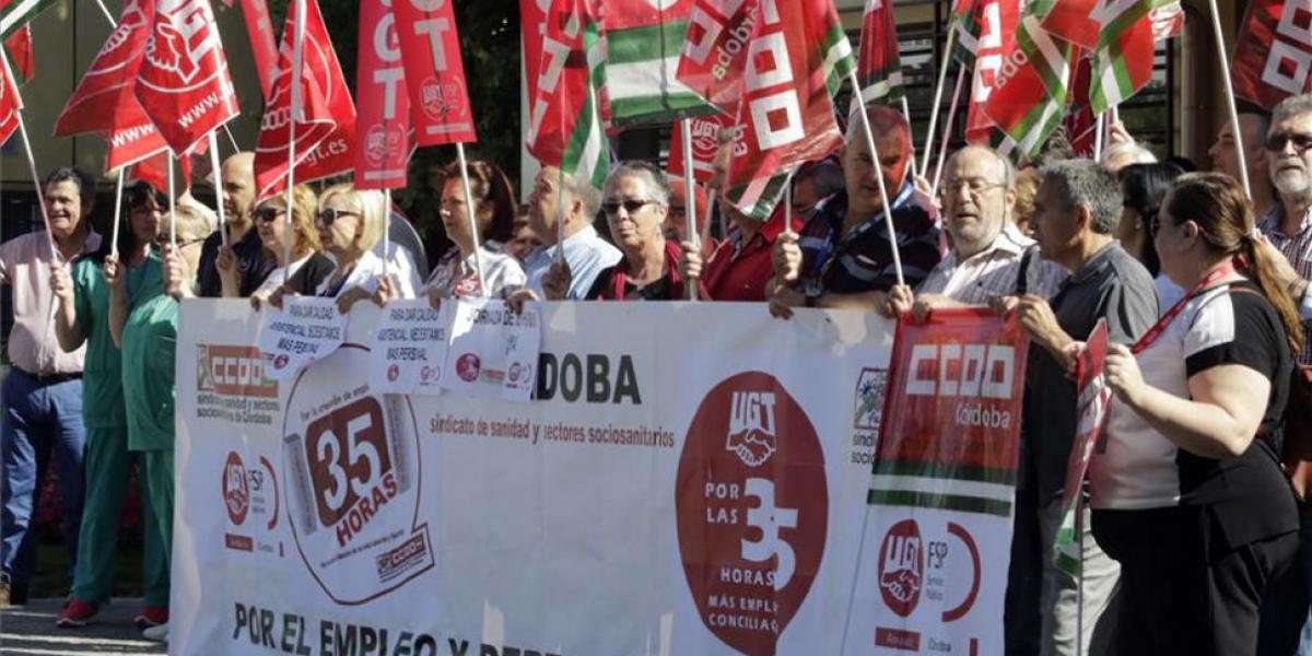 Movilizaciones por la recuperación de las 35 horas en Andalucía