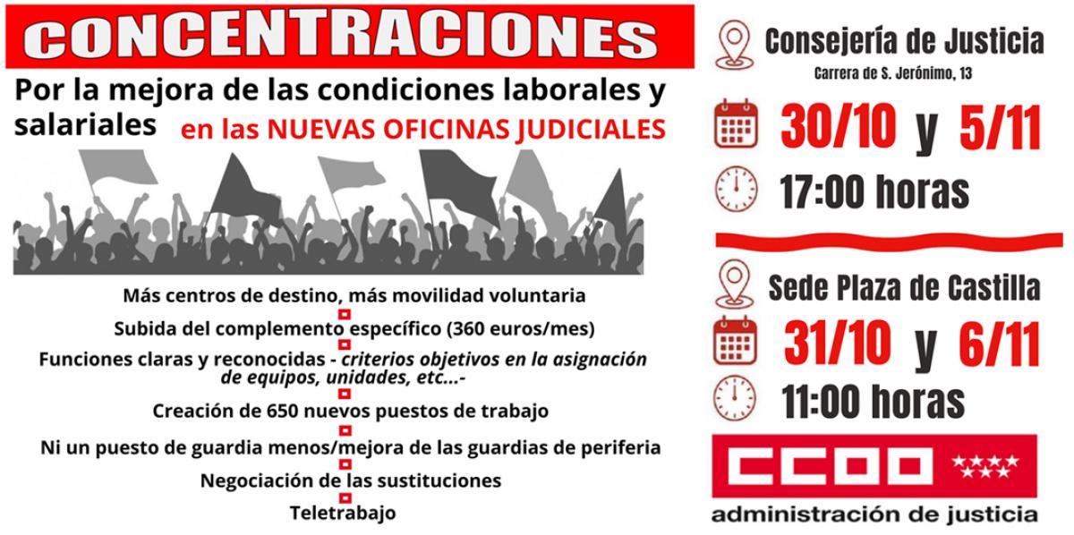 Concentraciones Madrid octubre noviembre 2025