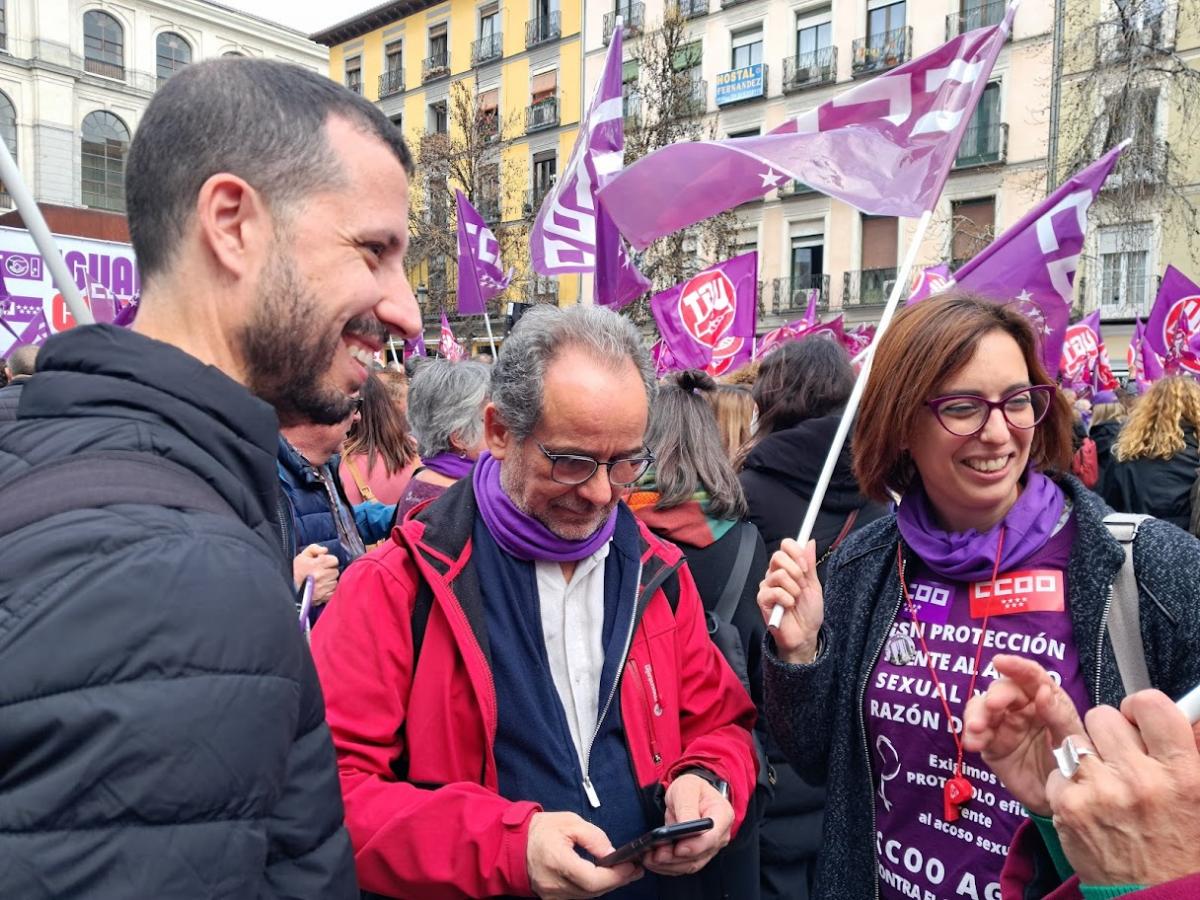 Concentracin 8M en la Plaza del museo Reina Sofa de Madrid