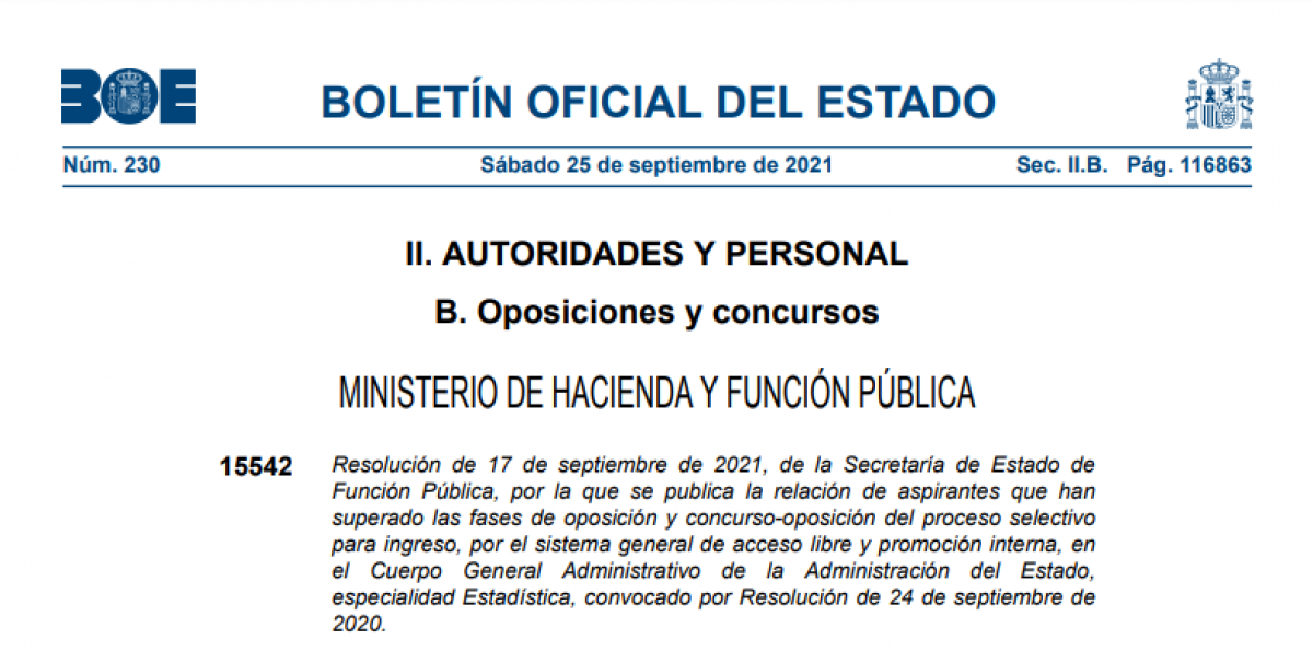 BOE del sbado 25 de septiembre de 2021.