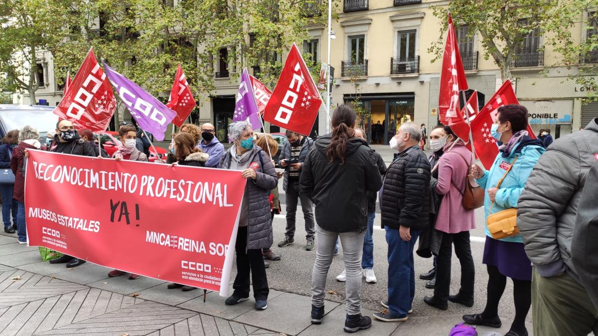 Concentracin de CCOO en el Museo Arqueolgico Nacional