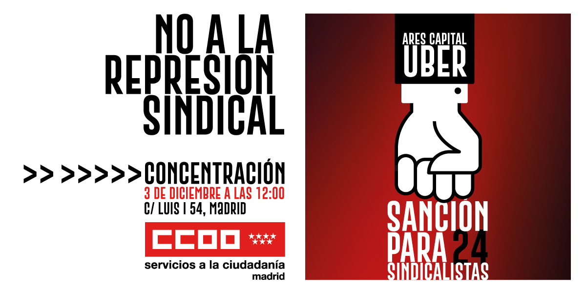 CCOO denuncia represin sindical en Ares Capital (UBER)