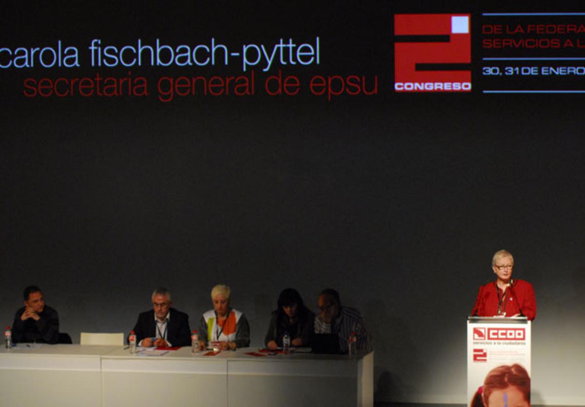 Carola Fischbach-Pyttel, secretaria general de EPSU. 