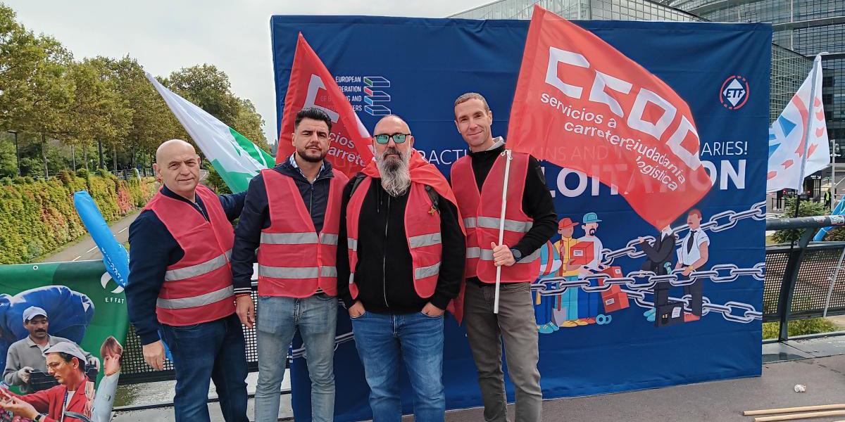 El sector de Carretera y Logstica de FSC-CCOO protesta contra la explotacin en las cadenas de subcontratacin