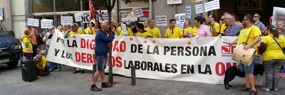 Manifestación de personal laboral de la ONCE